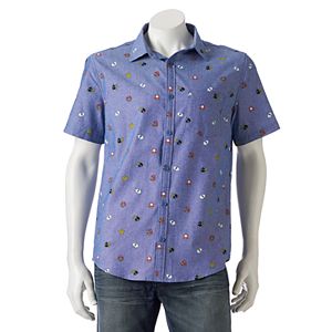 Men's Super Mario Bros. Button-Down Shirt