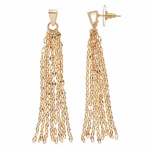 Jennifer Lopez Chain Fringe Drop Earrings