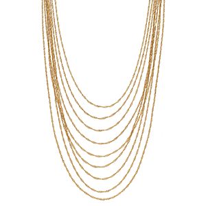 Jennifer Lopez Twisted Chain Multi Strand Necklace