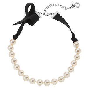 Simply Vera Vera Wang Simulated Pearl Ribbon Necklace