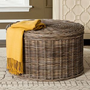 Safavieh Rustic Wicker Storage Coffee Table