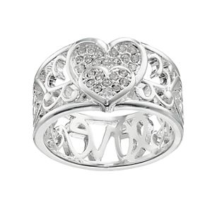 love this life Crystal Heart Ring