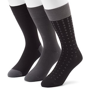 Men's 3-pack Marc Anthony Patterned & Solid Dress Socks