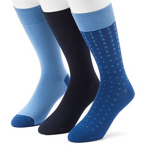 Men's 3-pack Marc Anthony Patterned & Solid Dress Socks