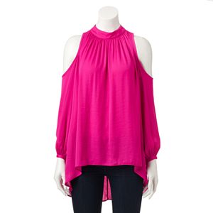 Women's Jennifer Lopez Cold Shoulder High-Low Top