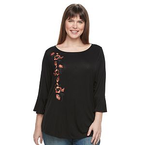 Plus Size Apt. 9® Bell Sleeve Boatneck Tee