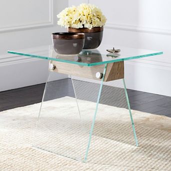 Safavieh Modern Industrial Glass End Table