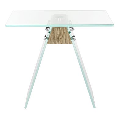 Safavieh Modern Industrial Glass End Table
