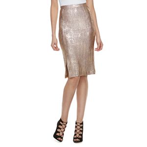 Women's Jennifer Lopez Metallic Pencil Skirt