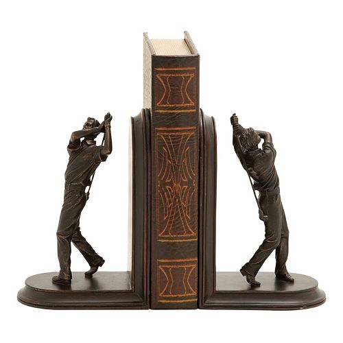 Golf Swing Bookends 2 Piece Set