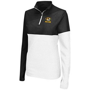 Women's Campus Heritage Missouri Tigers Pinwheel Quarter-Zip Pullover