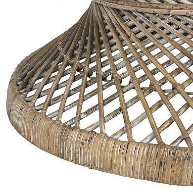 Safavieh Wide Bowed Wicker Coffee Table