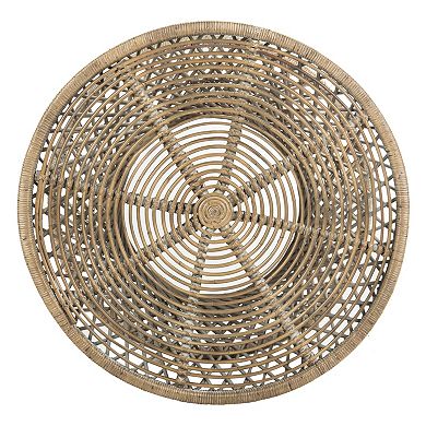 Safavieh Wide Bowed Wicker Coffee Table