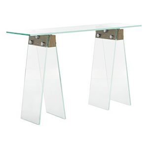 Safavieh Modern Industrial Glass Console Table