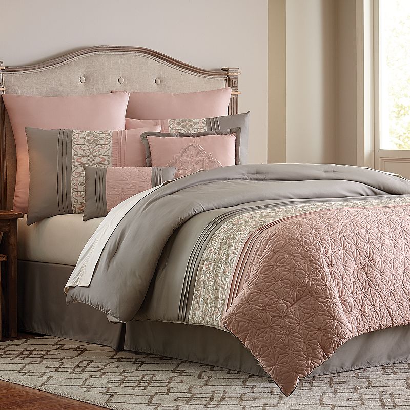 Vcny 8 Piece Blush Clover Comforter Set Pink Shop Your Way Online