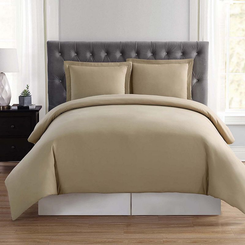 Truly Soft Everyday Duvet Cover Set, Brown, Full/Queen