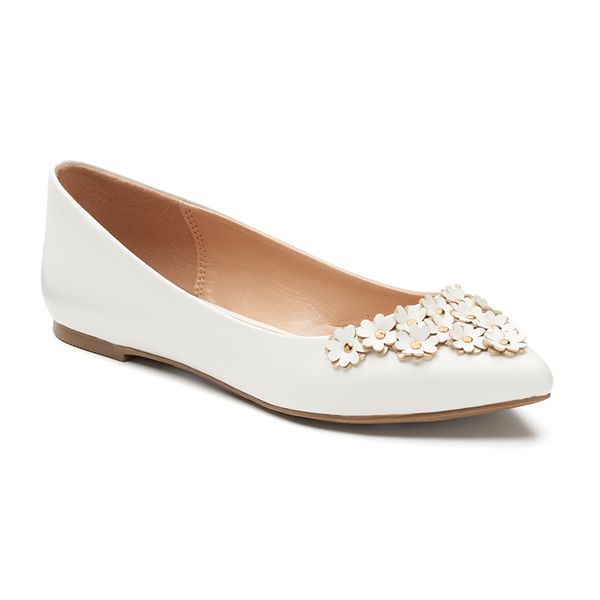 LC Lauren Conrad Women's Floral Pointed-Toe Flats