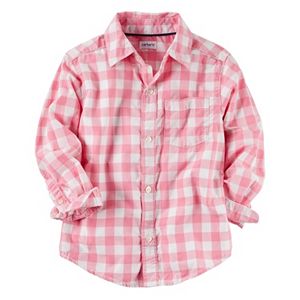 Boys 4-8 Carter's Checkered Plaid Woven Button-Down Shirt