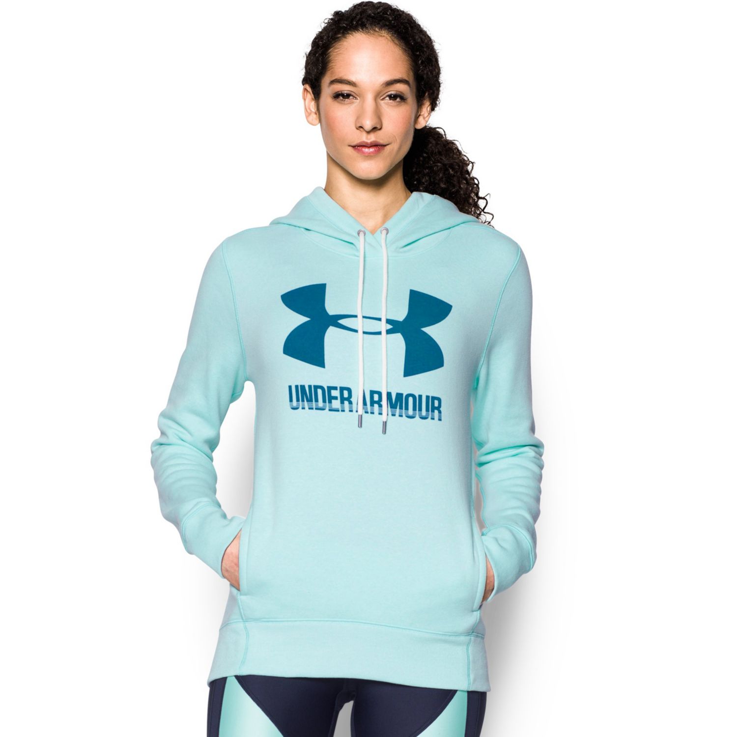 Under Armour Women's Favourite Pullover Logo Hoodie 1302360 UK 10 S 
