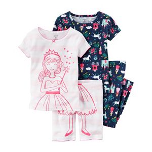 Girls 4-12 Carter's 4-pc. Print Pajama Set