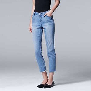 Women's Simply Vera Vera Wang Frayed Skinny Ankle Jeans