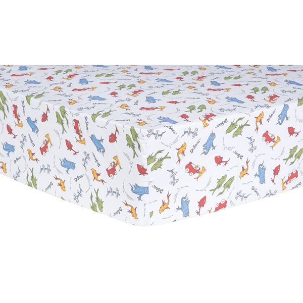 Dr Seuss One Fish Two Fish Fitted Crib Sheet By Trend Lab