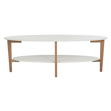 Safavieh Two-Tone Oval Coffee Table