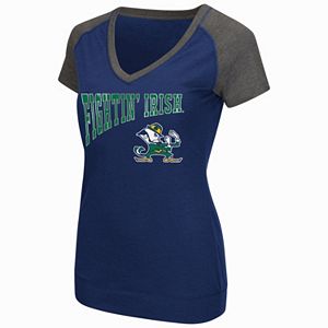 Women's Campus Heritage Notre Dame Fighting Irish First Base V-Neck Tee