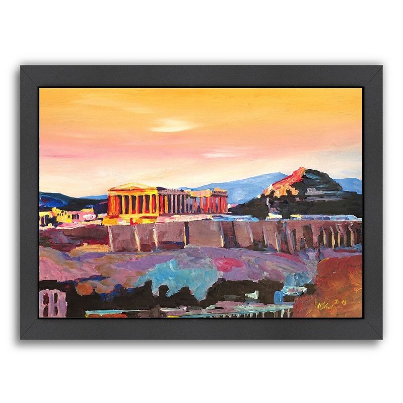 Americanflat Athens, Greece Akropolis Framed Wall Art, Multicolor, Medium