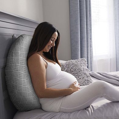 Boppy Cuddle Pregnancy Support Pillow - Gray Basket Weave