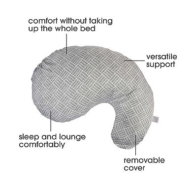 Boppy Cuddle Pregnancy Support Pillow - Gray Basket Weave