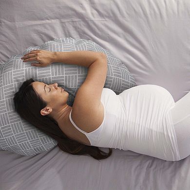 Boppy Cuddle Pregnancy Support Pillow - Gray Basket Weave
