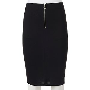 Juniors' Joe B Zip Front Midi Skirt