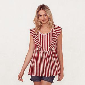 Women's LC Lauren Conrad Eyelet Peplum Tunic