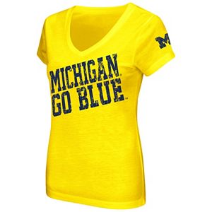 Juniors' Campus Heritage Michigan Wolverines  Shoutout V-Neck Tee