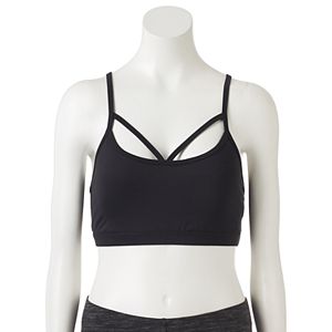 Juniors' SO® Strappy Front Sports Bra