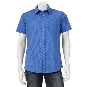 Men's Apt. 9® Slim-Fit Patterned Stretch Button-Down Shirt