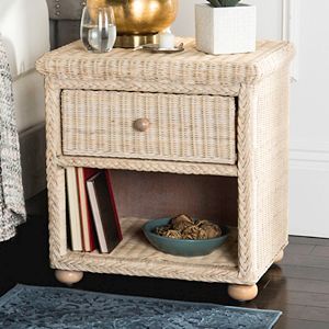 Safavieh 1-Drawer Wicker Nightstand