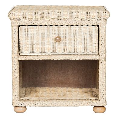 Safavieh 1-Drawer Wicker Nightstand