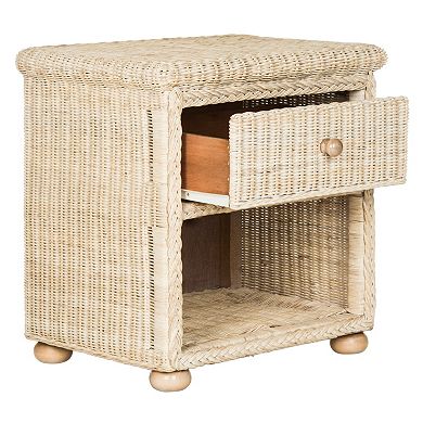 Safavieh 1-Drawer Wicker Nightstand