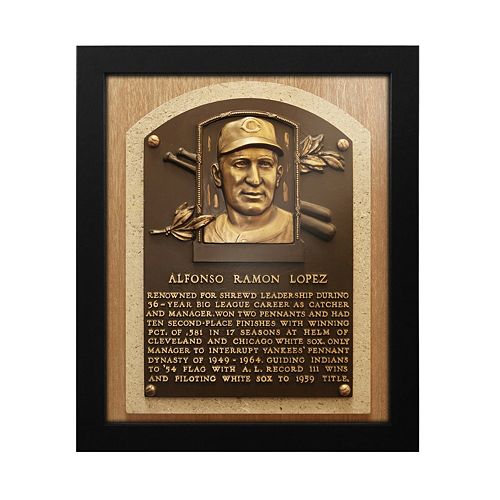 Cleveland Indians Al Lopez Baseball Hall of Fame Framed Plaque Print