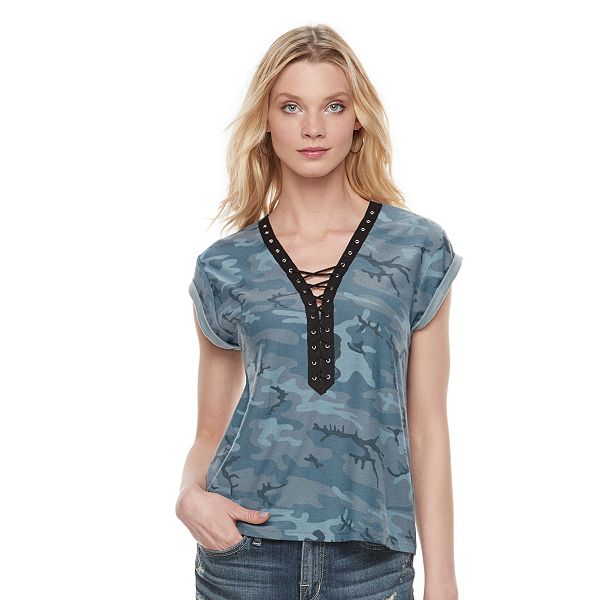 lace camo top