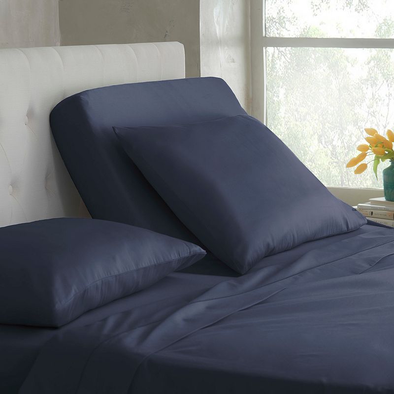 Martex 5-piece 400 Thread Count King Split Sheet Set, Dark Blue, King Set