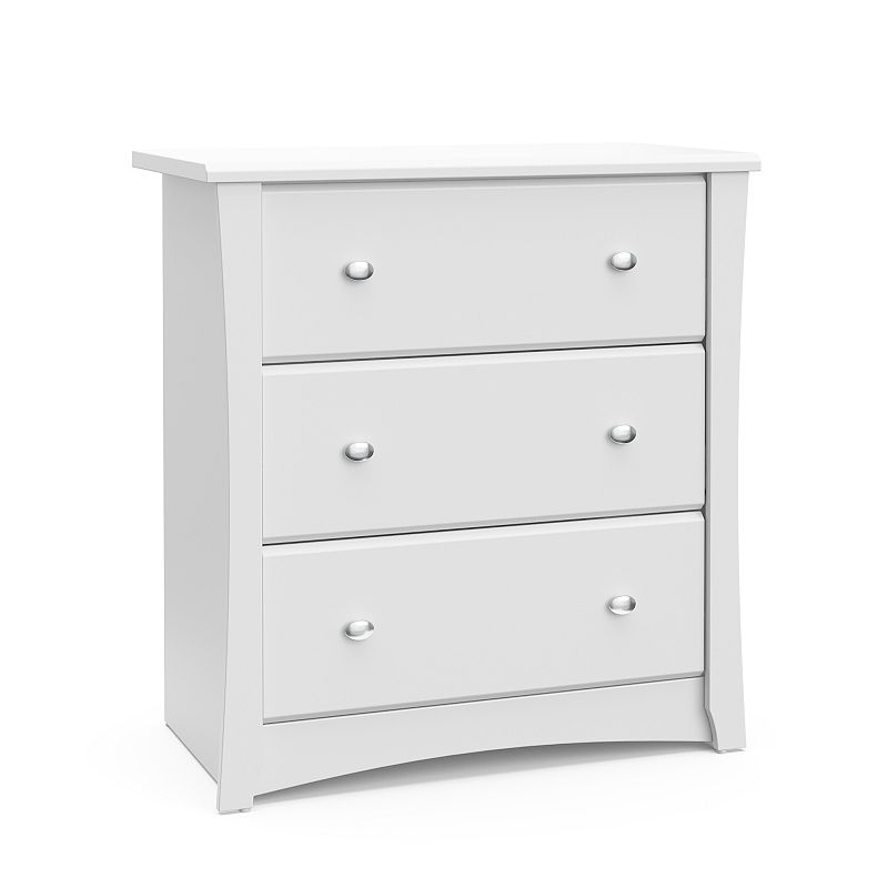 Storkcraft Crescent 3 Drawer Dresser, White