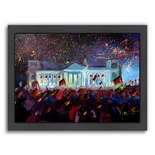 Americanflat German Reunification Festivities Berlin Reichstag Framed Wall Art