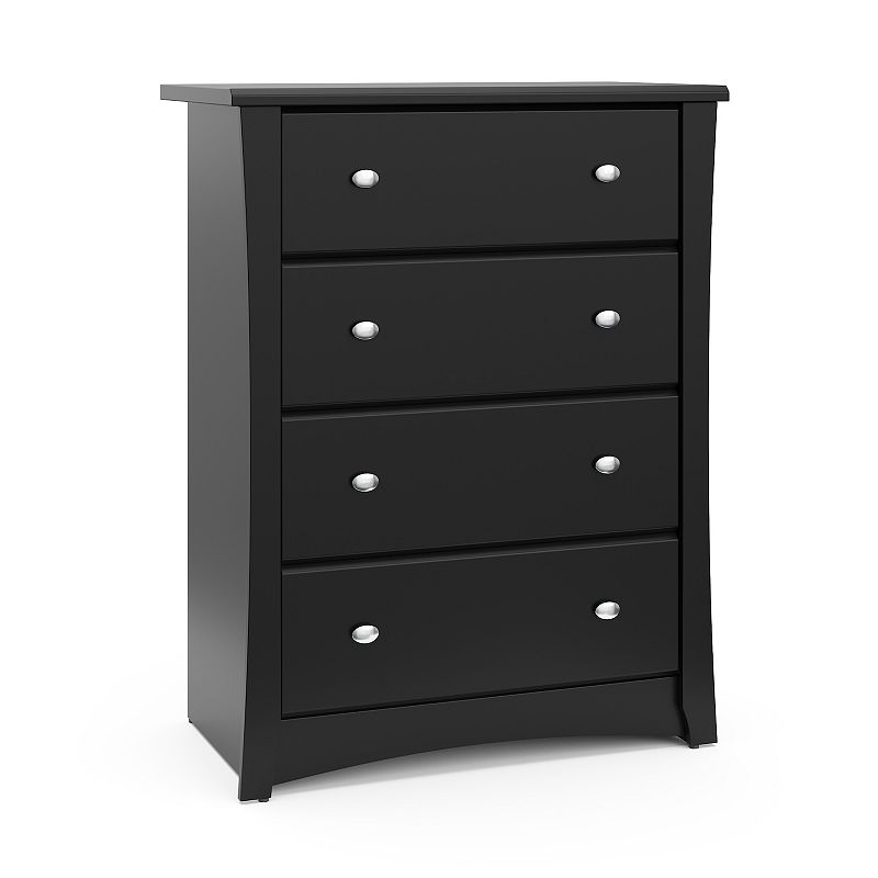 Storkcraft Crescent 4-Drawer Dresser, Black