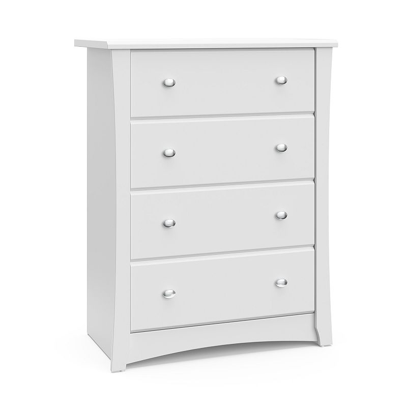 Storkcraft Crescent 4-Drawer Dresser, White