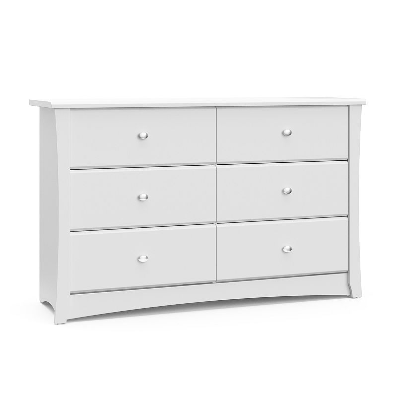 Storkcraft Crescent 6 Drawer Dresser, White