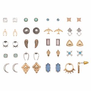 Bird, Leaf, Wishbone, Arrow & Horseshoe Stud Earring Set