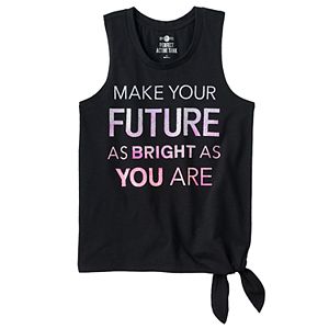 Girls 7-16 SO® Side Tie Graphic Tank Top